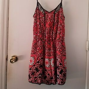 Adorable red floral romper